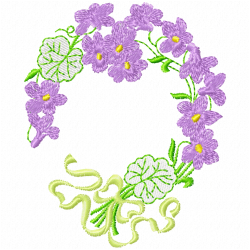 Flowers And Tree Embroidery Design 10